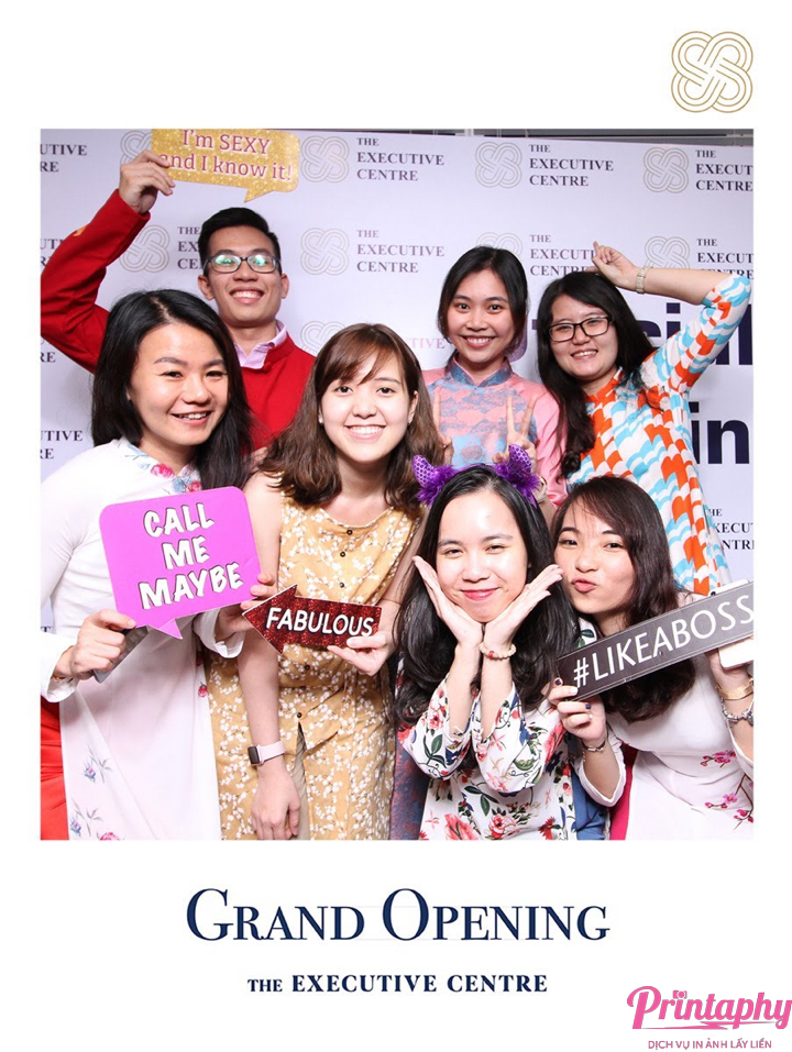 tổ chức lễ khai trương, tổ chức lễ khánh thành, tổ chức tiệc khai trương, tổ chức tiệc khánh thành với dịch vụ in ảnh lấy liền Printaphy Photobooth