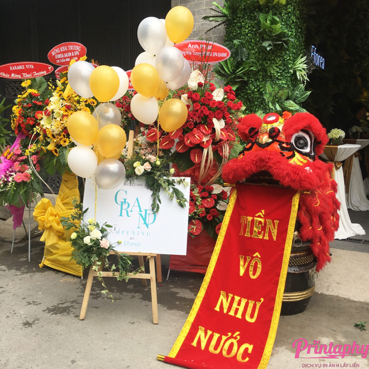 tổ chức lễ khai trương, tổ chức lễ khánh thành, tổ chức tiệc khai trương, tổ chức tiệc khánh thành với dịch vụ in ảnh lấy liền Printaphy Photobooth