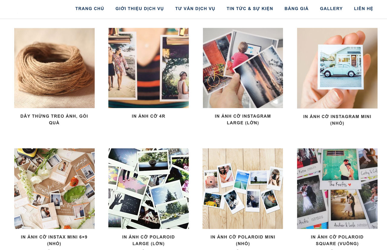 Dịch vụ in ảnh đẹp, giá rẻ, chất lượng cho cỡ Polaroid, Instagram, Polaroid tại TPHCM